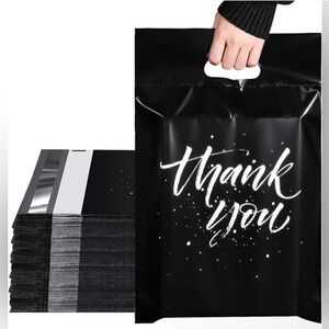 Shipping Bags 15 Black Thank You